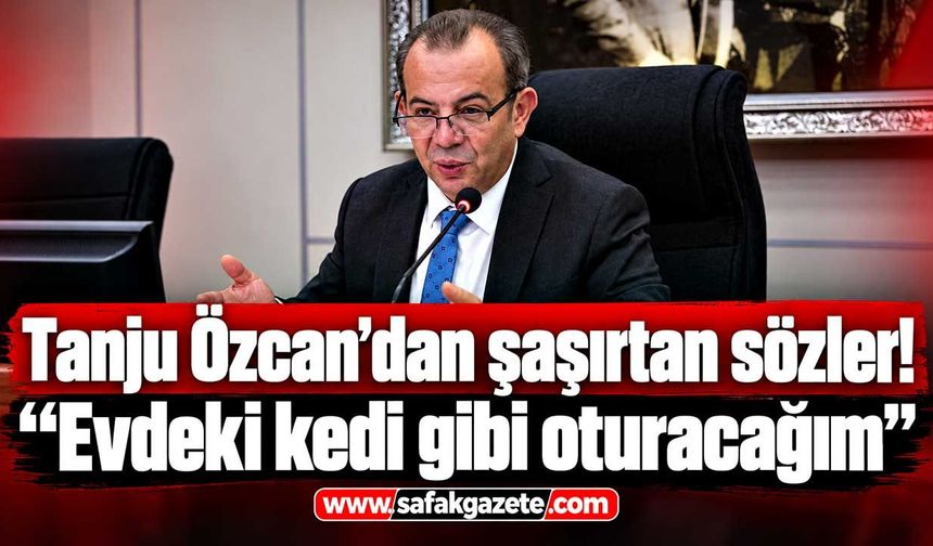 Tanju Özcan: Evdeki kedi gibi oturacağım!