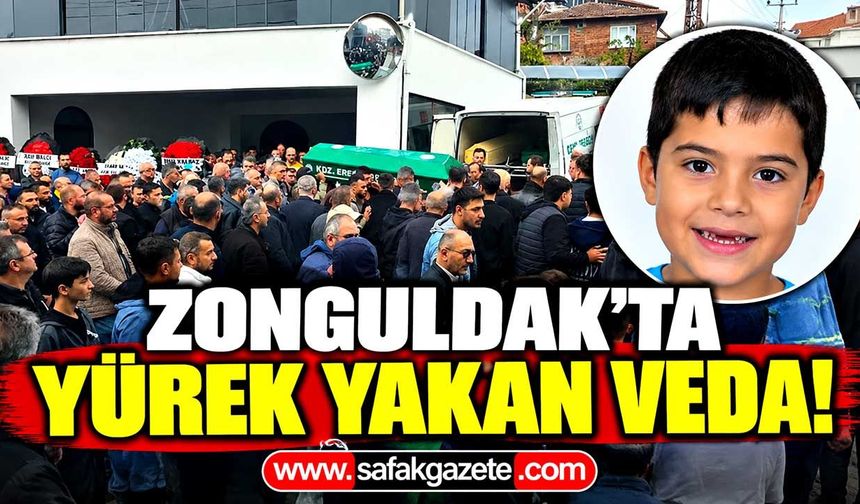 Zonguldak'ta yürek yakan veda! 9 yaşındaki Ömer Halis toprağa verildi