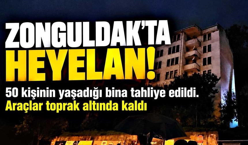 Zonguldak'ta istinat duvarı çöktü! 50 kişinin yaşadığı bina boşaltıldı