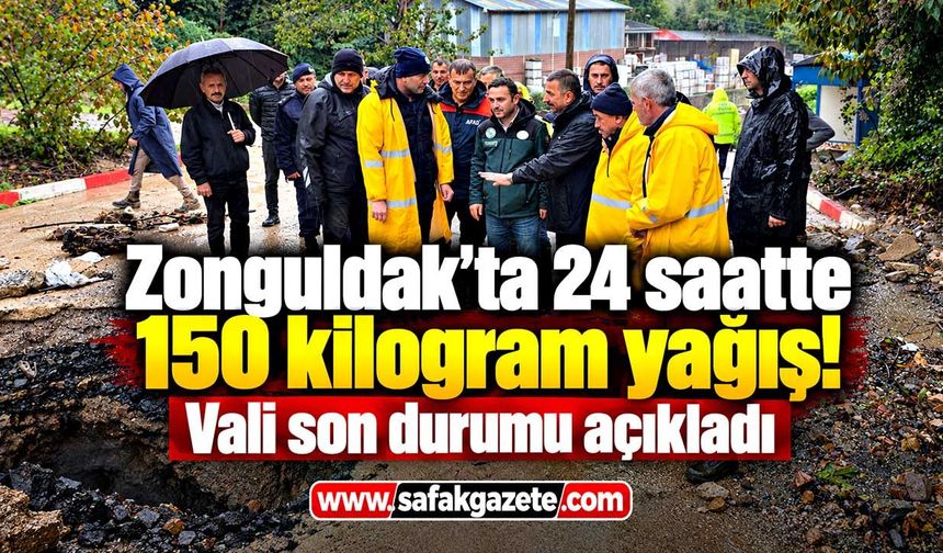 Zonguldak'a Metrekareye 150 Kilogramı Aşan Yağış Düştü! Vali Hacıbektaşoğlu Son Durumu Açıkladı