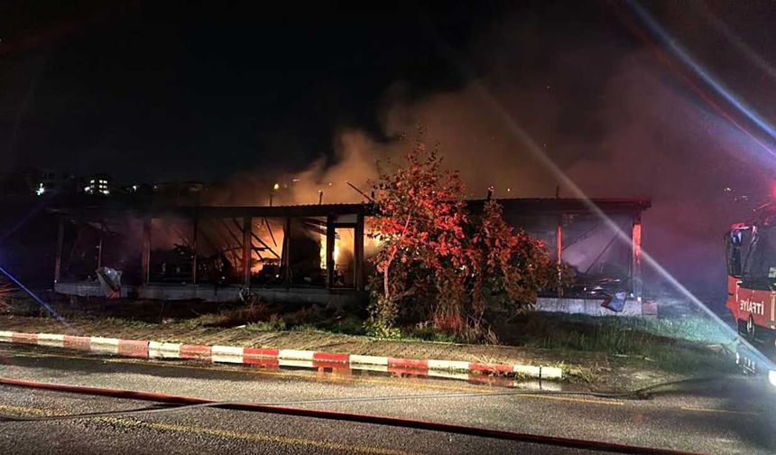 Yalova'da mobilya imalathanesinde yangın