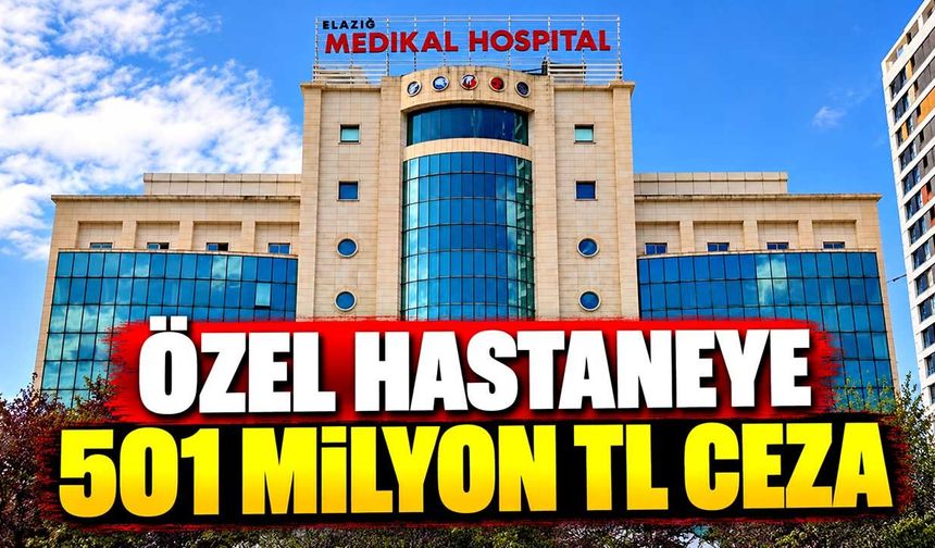 Tıbbi atıkları usulsüz imha eden hastaneye 501 milyon TL ceza