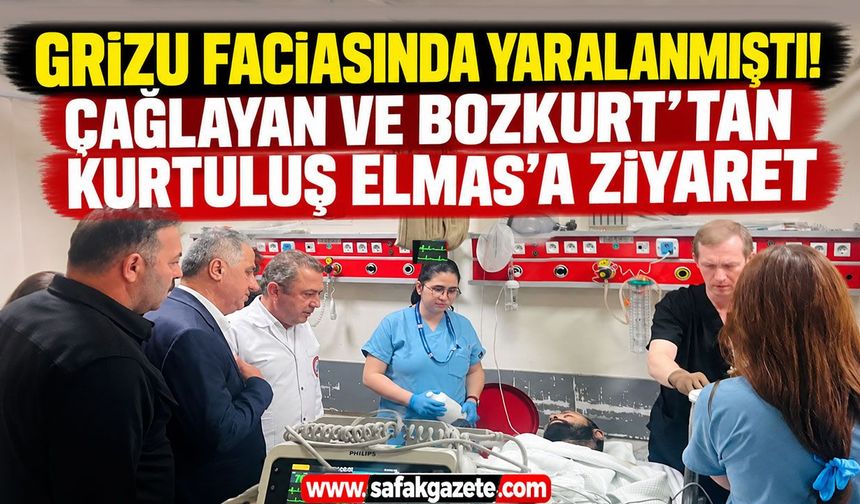 Grizu faciasında yaralanmıştı! Çağlayan ve Bozkurt’tan Kurtuluş Elmas’a ziyaret