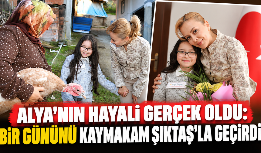 Alya’nın hayali gerçek oldu: Bir gününü Kaymakam Şıktaş’la geçirdi