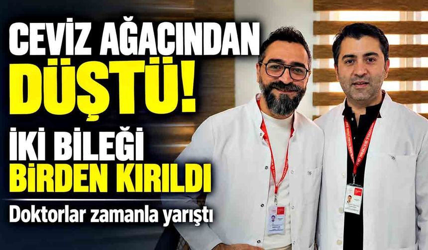 Zonguldak'ta ceviz ağacından düştü! İki doktor aynı anda ameliyata girdi