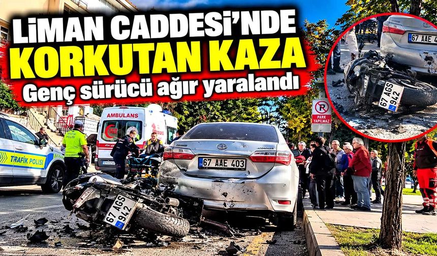 Zonguldak’ta motosiklet kazası: 17 yaşındaki sürücü ağır yaralandı