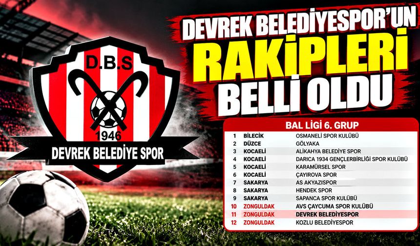 Devrek Belediyespor’un rakipleri belli oldu