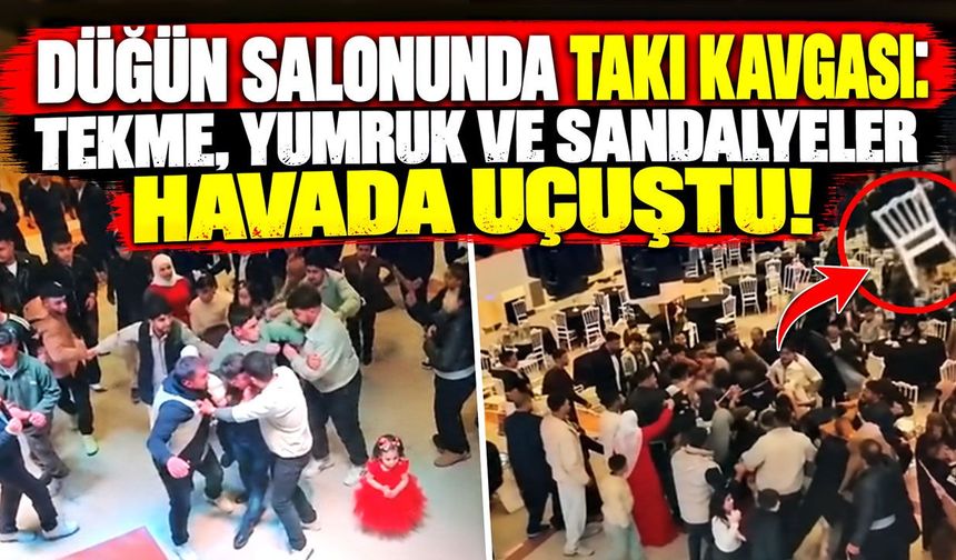 Düğün salonu savaş alanına döndü! Takı kavgasında sandalyeler havada uçuştu