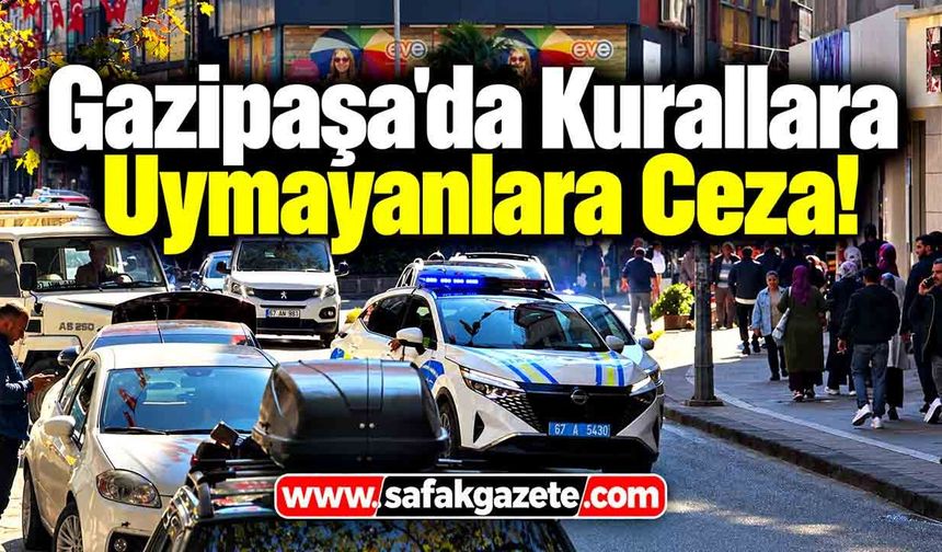 Zonguldak’ta Gazipaşa Caddesi’nde Trafik Denetimi! Kurallara Uymayanlara Ceza