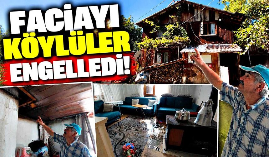 Ahşap evde korkutan yangın: Köylüler faciayı önledi