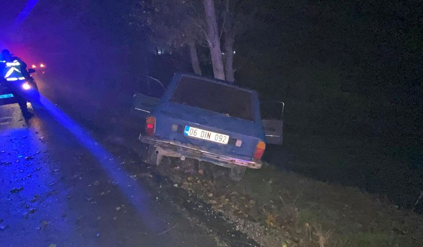 Otomobil ağaca çarptı! 1'i ağır 2 yaralı