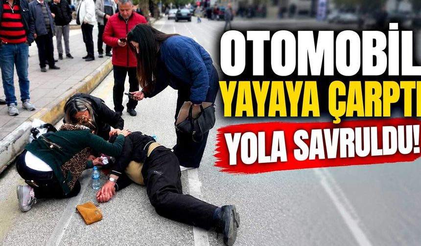 Kastamonu’da otomobilin çarptığı yaya yola savruldu