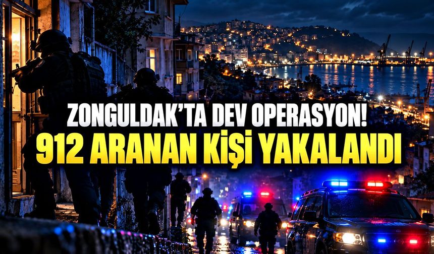 Zonguldak'ta dev operasyon! 912 firari yakalandı