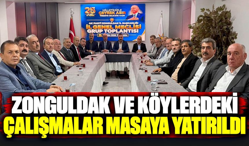 Zonguldak ve köylerdeki çalışmalar masaya yatırıldı