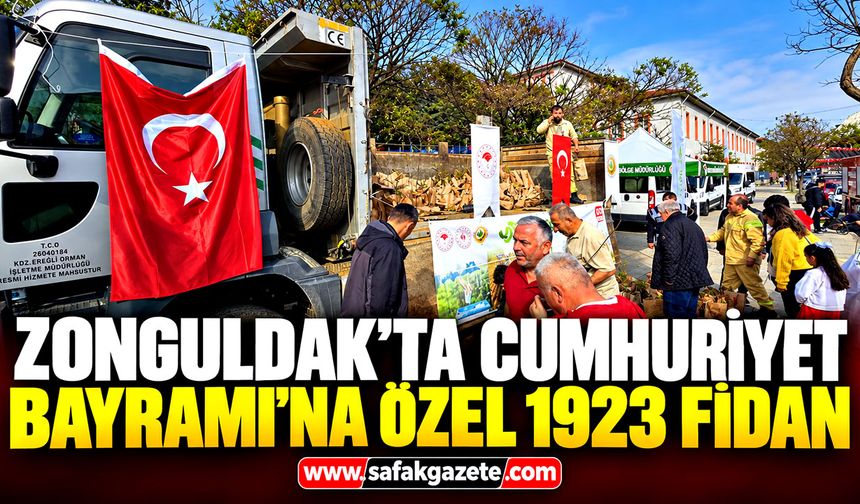 Zonguldak’ta Cumhuriyet Bayramı’na özel 1923 fidan