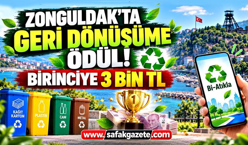 Zonguldak'ta geri dönüşüme ödül! Birinciye 3 bin TL