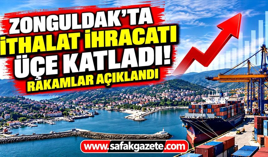 Zonguldak'ta ithalat ihracatı üçe katladı! Rakamlar açıklandı