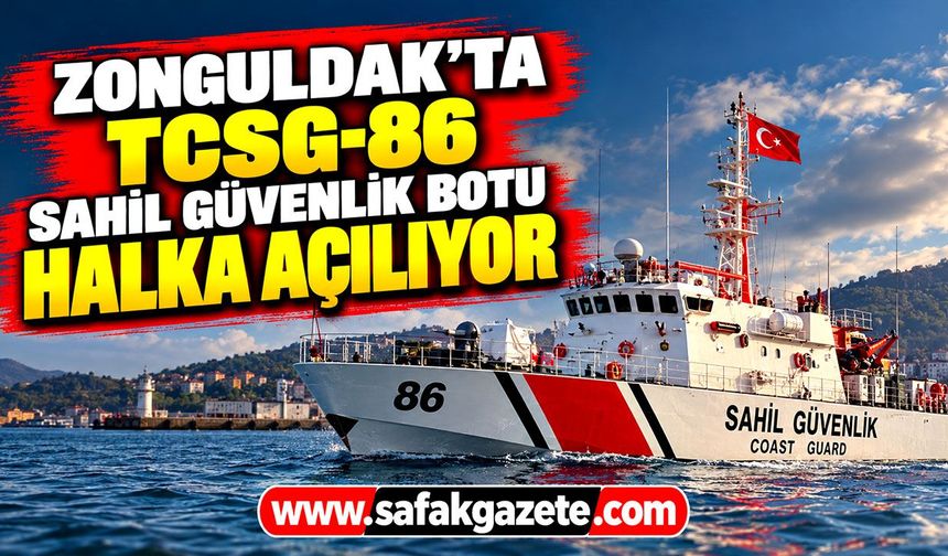 Zonguldak'ta TCSG-86 Sahil Güvenlik botu halka açılıyor