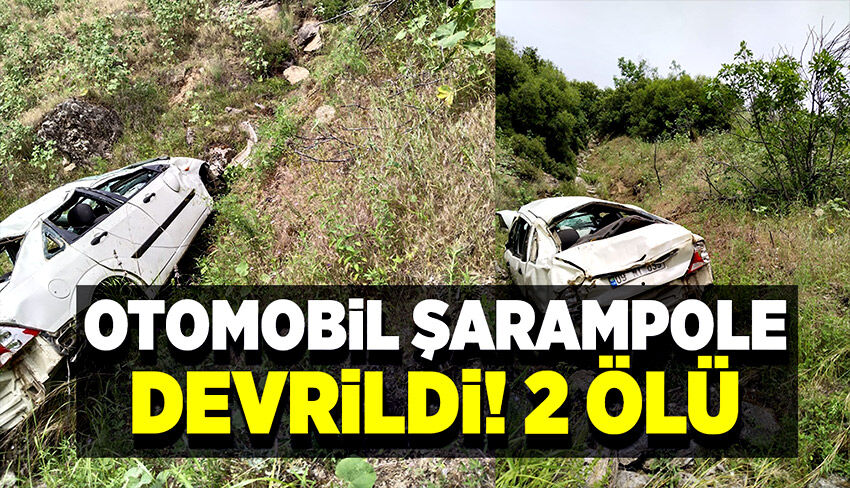 Seyir halindeki otomobil virajı alamayıp şarampole devrildi! 2 ölü