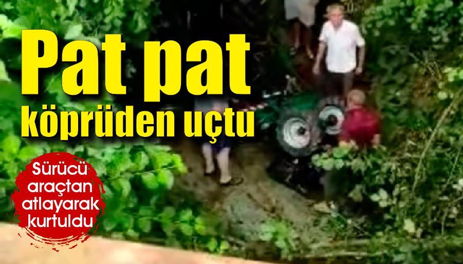 Zonguldak'ta pat pat köprüden uçtu