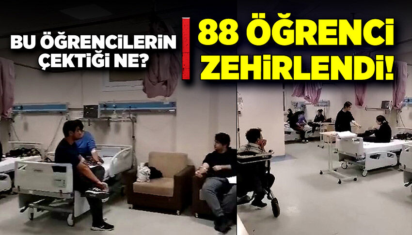 Bu öğrencilerin çektiği ne? 88 öğrenci zehirlendi!