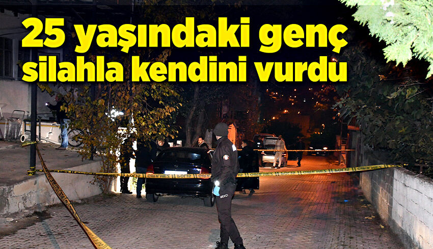 25 yaşındaki genç, otomobilde silahla kendini vurdu!