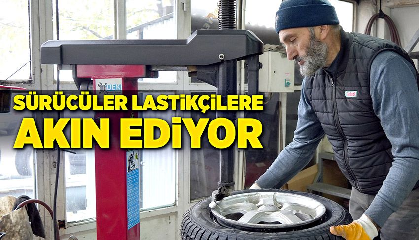 Kastamonu’da sürücüler, lastikçilere akın ediyor!