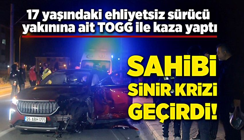 Yakınına ait otomobili izinsiz kullanan ehliyetsiz sürücü arabayı pert etti