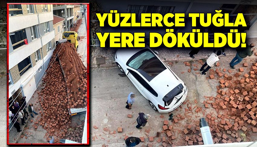 Yüzlerce tuğla sokağa döküldü!