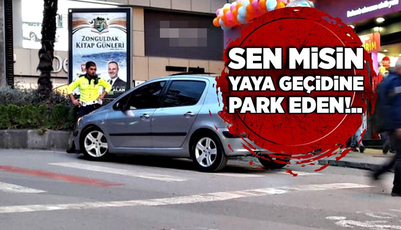 Sen misin yaya geçidine park eden!..