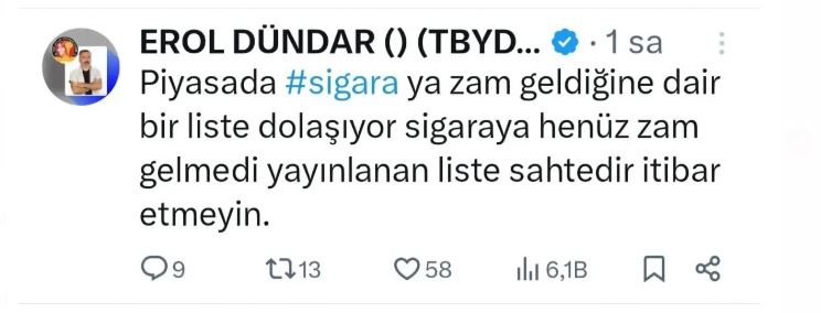 Sigara Zam Fiyat 2025 3