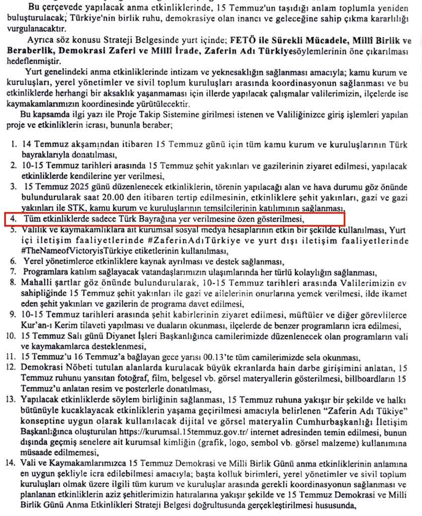 15 Temmuz Genelge