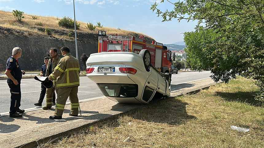 Kaput Faciası Yoldan Çıkarak Ters Döndü Karabük (4)