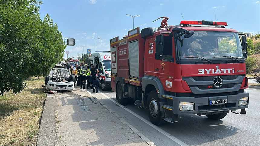 Kaput Faciası Yoldan Çıkarak Ters Döndü Karabük (6)