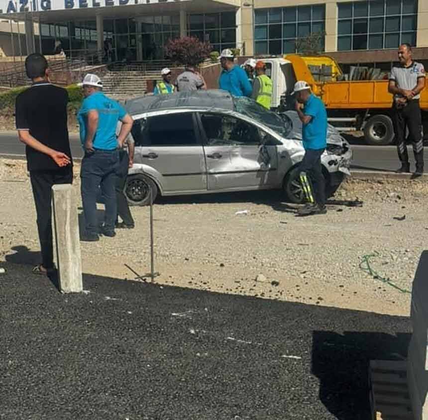 Elazığ otomobil takla attı: 1 yaralı