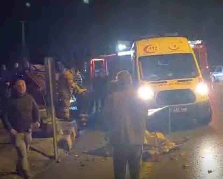 Polisten Kaçan Sürücü Takla Attı (1)