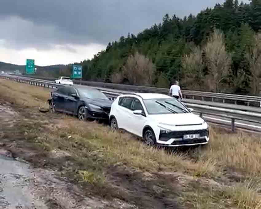 T E M Otoyolu’nda 10 Araçlı Zincirleme Kaza 6 Yaralı (2)