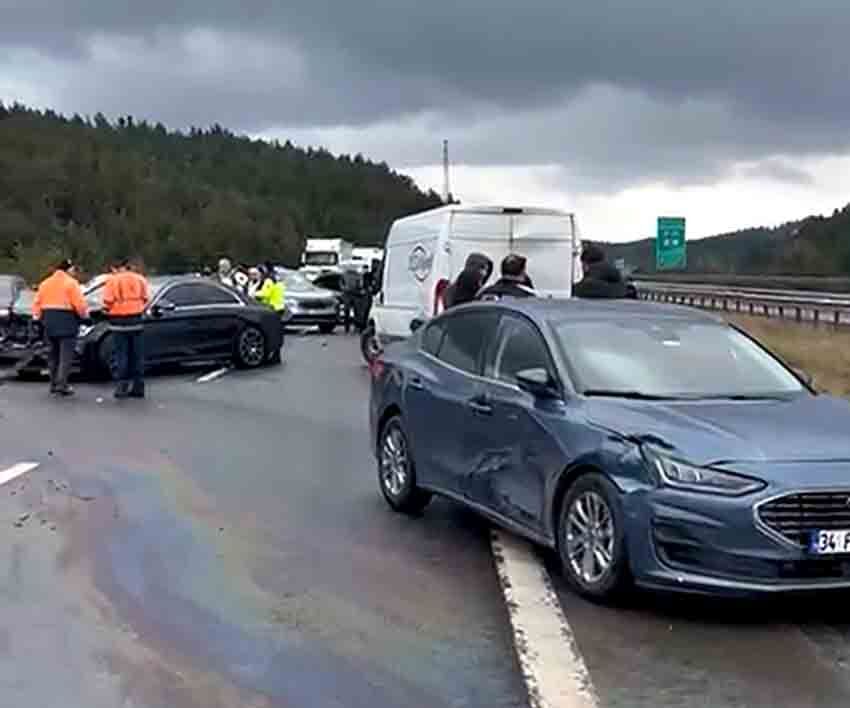 T E M Otoyolu’nda 10 Araçlı Zincirleme Kaza 6 Yaralı (3)