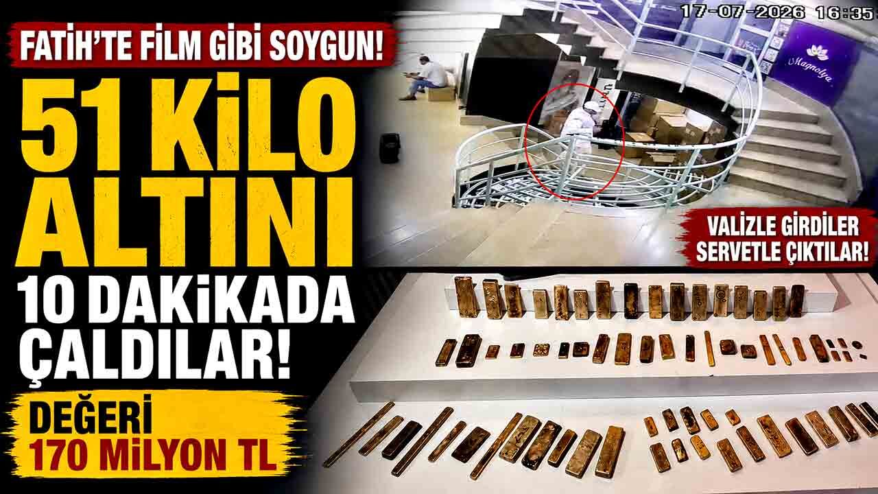 51 Kilo Altını 10 Dakikada Çaldılar! Değeri 170 Milyon TL