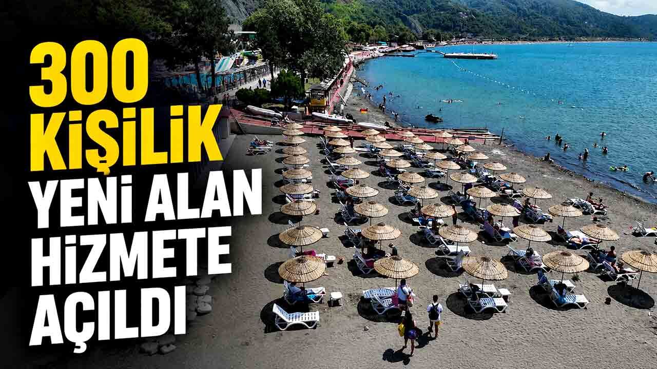 Mavi Bayraklı Barış Plajı büyüdü! 300 Kişilik yeni alan hizmete açıldı