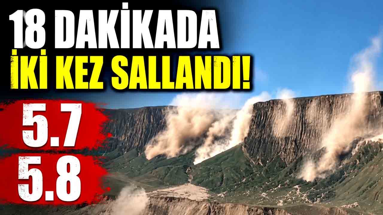 Art arda 5,7 ve 5,8 büyüklüğünde iki deprem