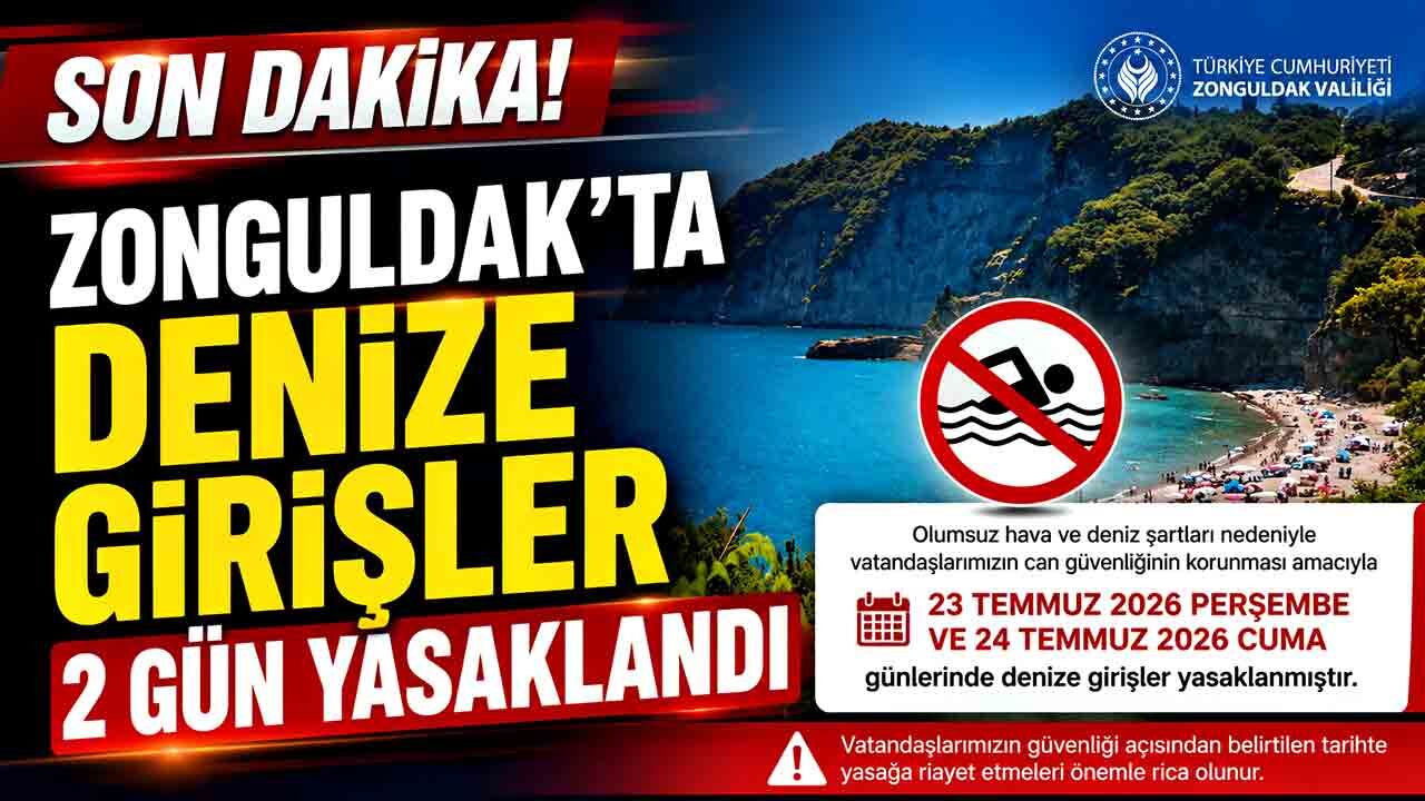 Zonguldak'ta Denize Girişler 2 Gün Yasaklandı