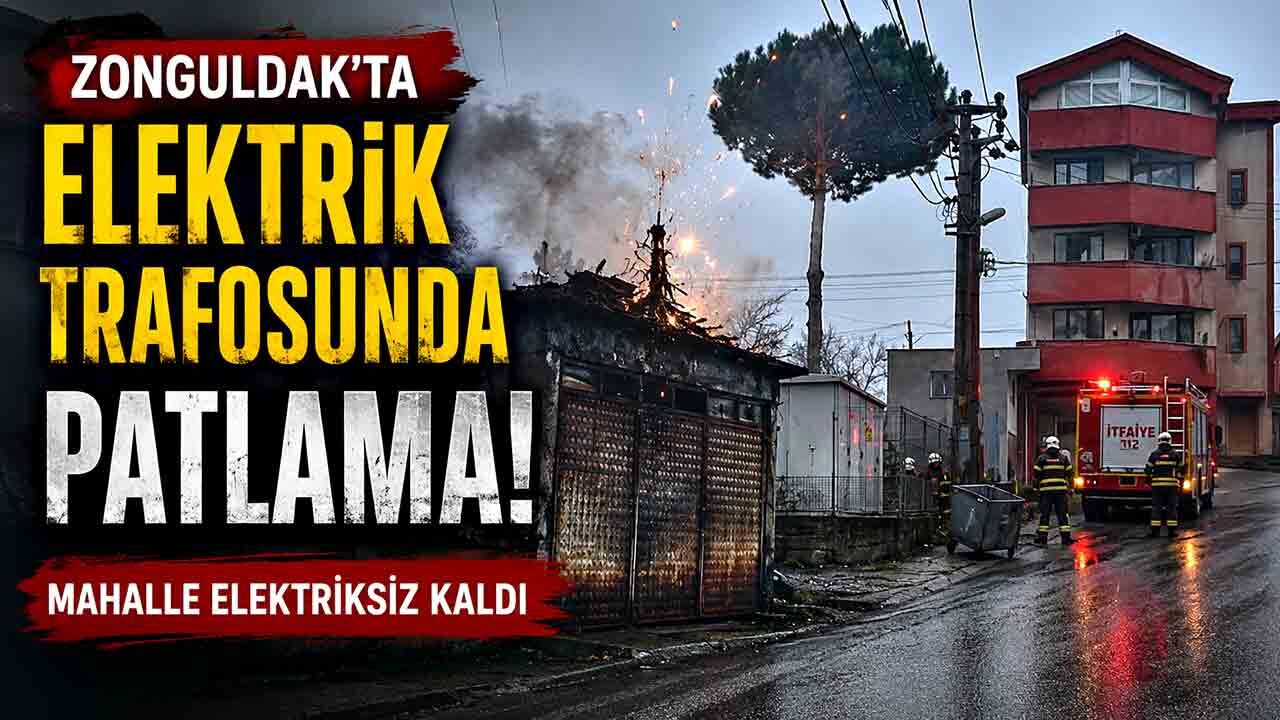 Zonguldak’ta elektrik trafosunda patlama: Mahalle elektriksiz kaldı