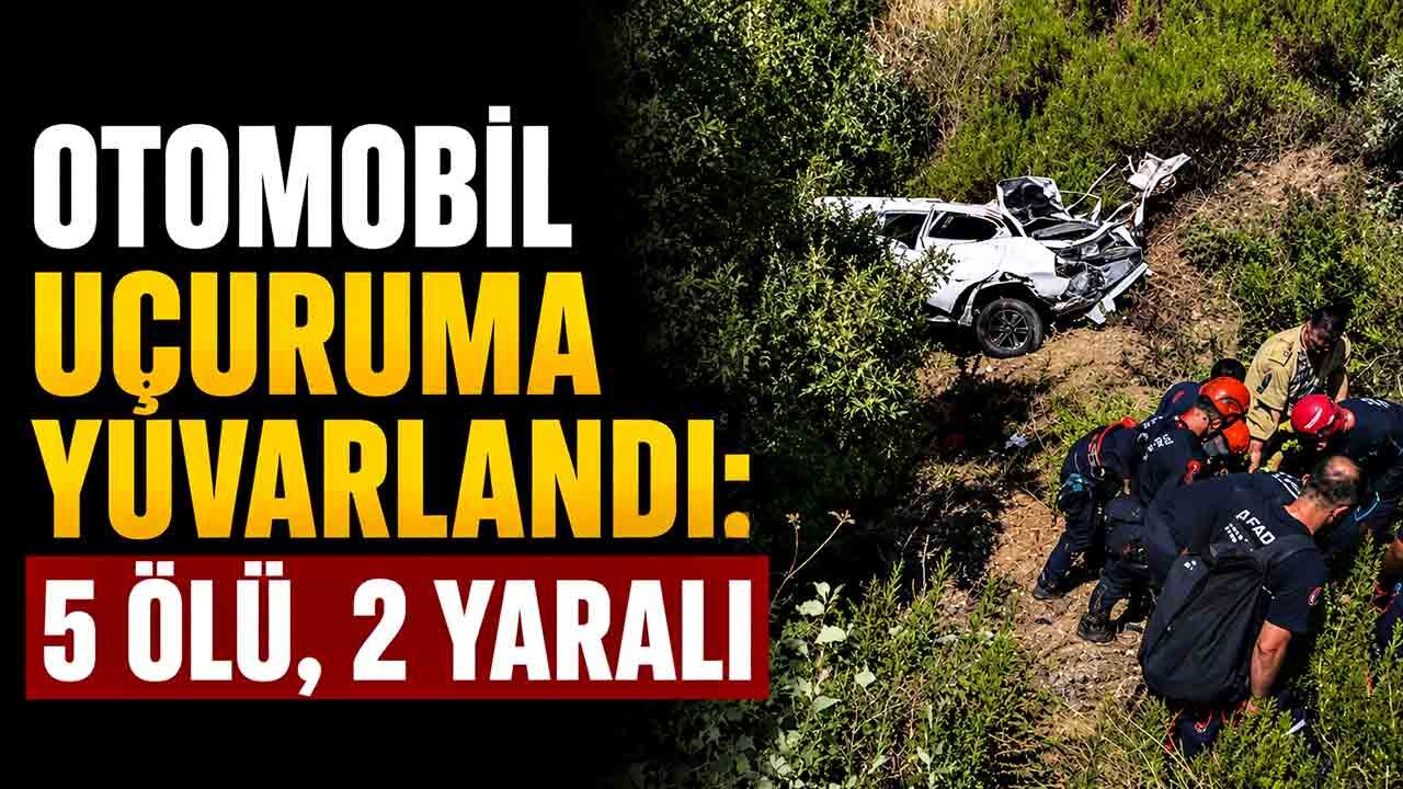 0tomobil uçuruma yuvarlandı: 5 ölü, 2 yaralı