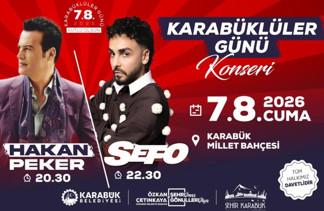 Karabüklüler Günü'nde Hakan Peker ve Sefo sahne alacak