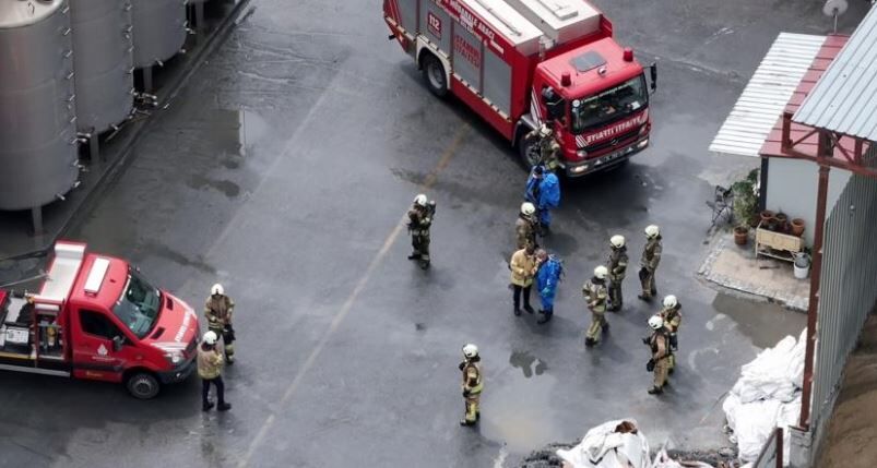 Kimyasal madde paniği: 10 tonluk tankta tepkime meydana geldi