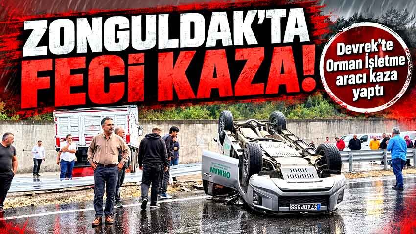 Devrek’te Orman İşletme aracı kaza yaptı
