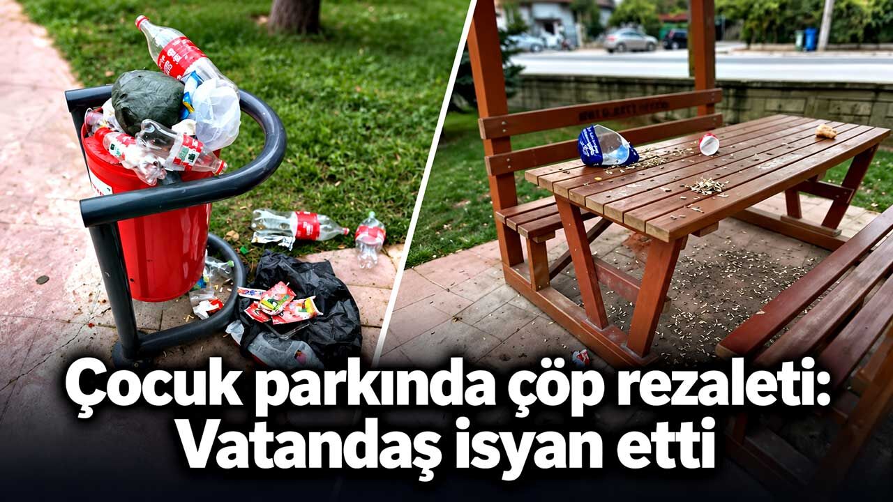 Çocuk parkında çöp rezaleti: Vatandaş isyan etti