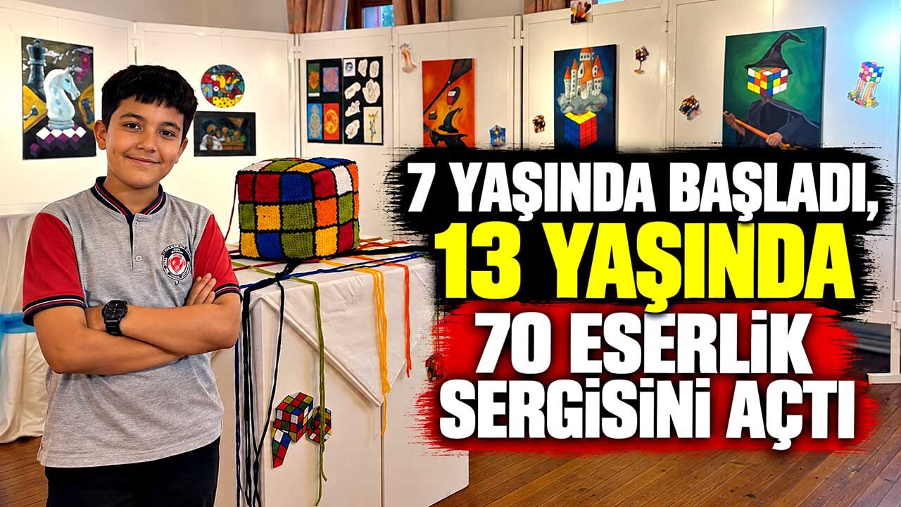 7 yaşında başladı, 13 yaşında 70 eserlik sergisini açtı