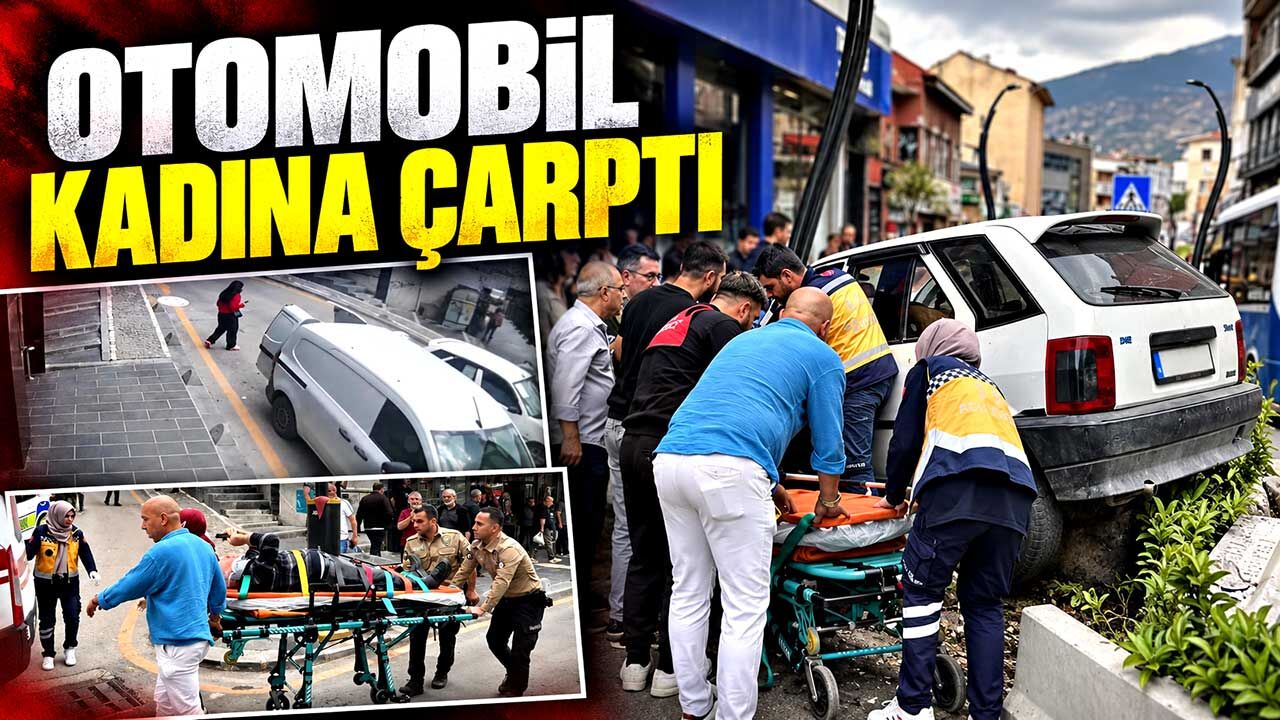 Otomobil kadına çarptı, refüjü aşarak karşı şeride geçti
